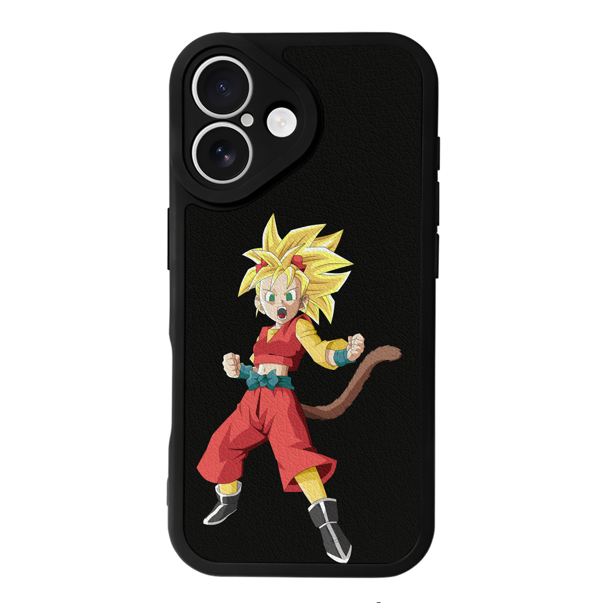 （画像用） ドラゴンボール カリフラ DRAGON BALL Caulifla 【iPhone 16シリーズ対応】シリコンスマホケース（レザー調） 材質：シリコン